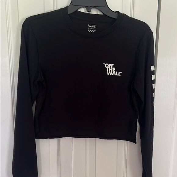 Vans Black Crop Off The Wall long sleeve t-shirt - Picture 1 of 5
